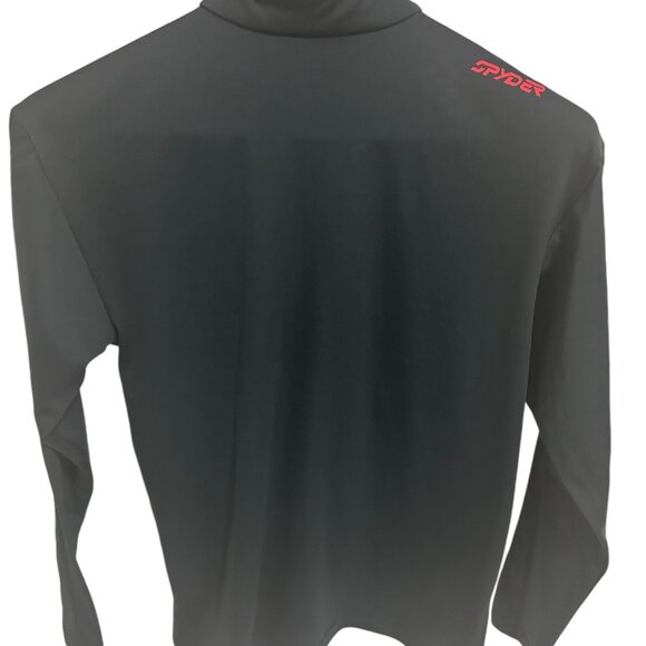 Spyder Men's Size Medium Pullover Sweater Half Zip Unique Black Red - Picture 6 of 6